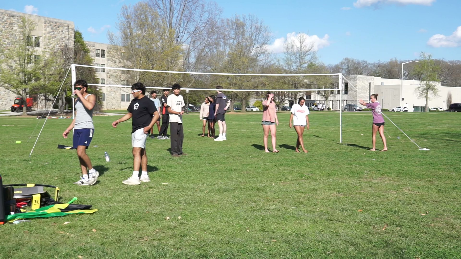 Volleyball on DX Lawn at the kickback